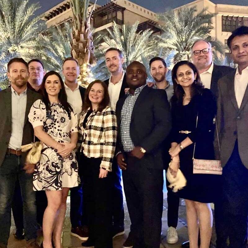 Arab Health Conference Pugh & Tiller attending a networking event during the Arab Health 2023 Conference in Dubai.